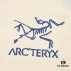 New Arrival ARC'TERYX Arcteryx Short Sleeve T-Shirt, Front and Back Chest Logo with Crow Bird Dual Design, Trendy and Stylish, 32-Single High-Grammage Cotton Washed Fabric, Shoulder Zipper Chain Base Prevents Shrinking and Deformation, Classic Unisex Fit