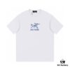 New Arrival ARC'TERYX Logo Graphic Short Sleeve T-Shirt, Premium 32-Single High-GSM Washed Cotton, Shrink-Resistant and Shape-Retaining with Dual Shoulder Zipper Design, Unisex Fashion Streetwear