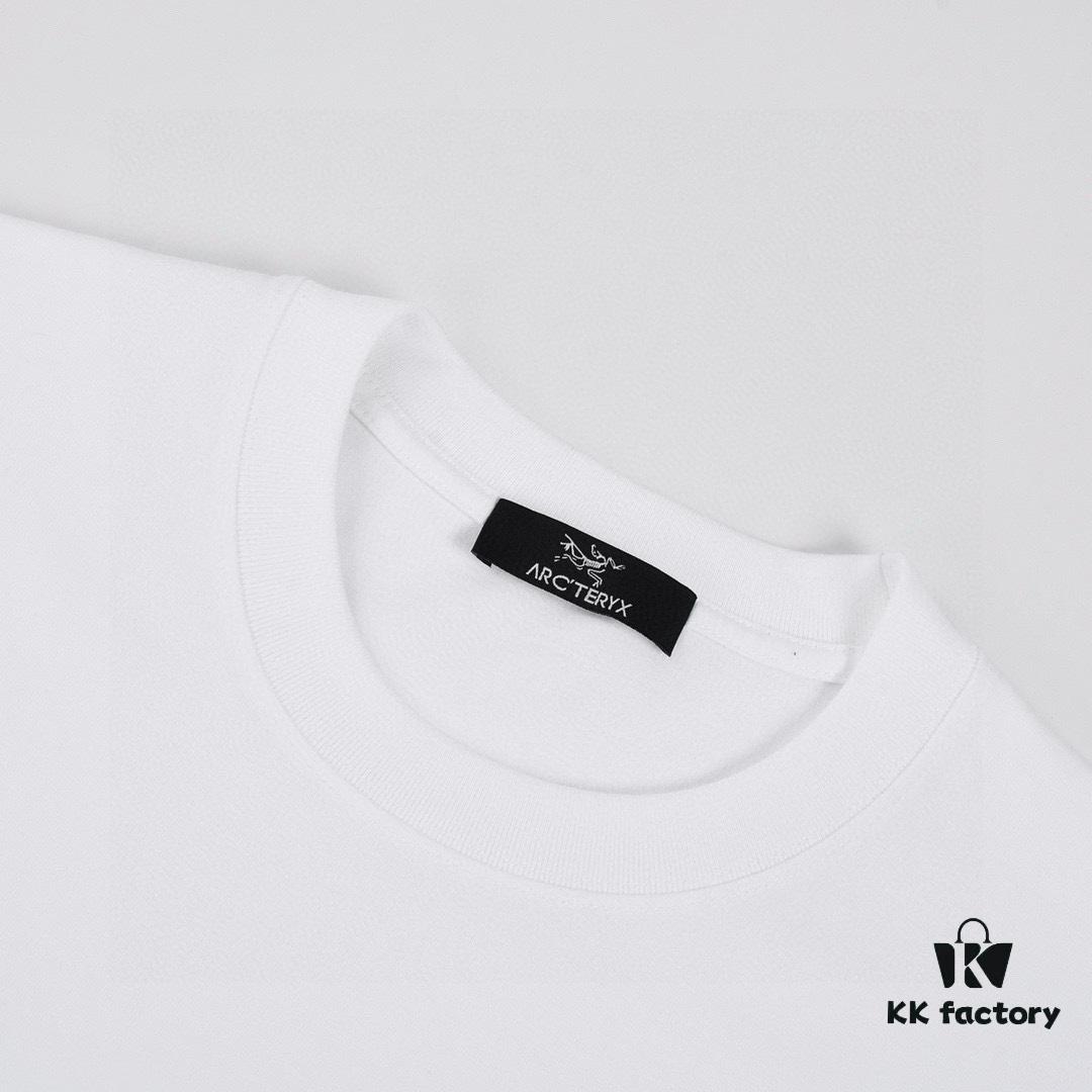 New Arrival ARC'TERYX Logo Graphic Short Sleeve T-Shirt, Premium 32-Single High-GSM Washed Cotton, Shrink-Resistant and Shape-Retaining with Dual Shoulder Zipper Design, Unisex Fashion Streetwear