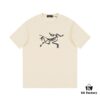 New Arrival ARC'TERYX Arcteryx Short Sleeve T-Shirt, Double Bird Logo Design on Front, 32-Single High GSM Washed Cotton Fabric, Anti-Shrink and Shape-Retaining with Twin Needle Stitching, Classic Unisex Style