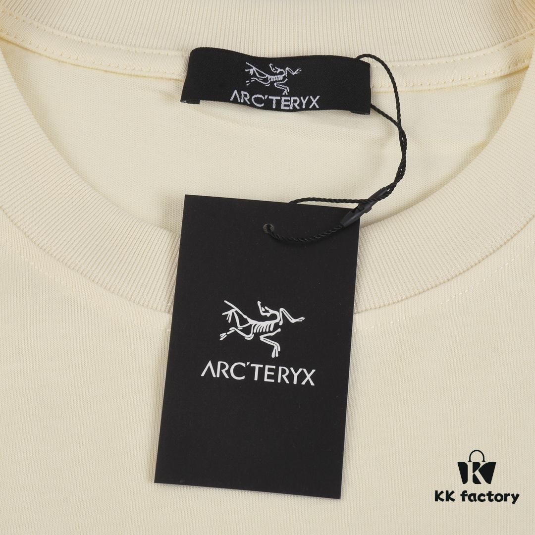 New Arrival ARC'TERYX Arcteryx Short Sleeve T-Shirt, Double Bird Logo Design on Front, 32-Single High GSM Washed Cotton Fabric, Anti-Shrink and Shape-Retaining with Twin Needle Stitching, Classic Unisex Style