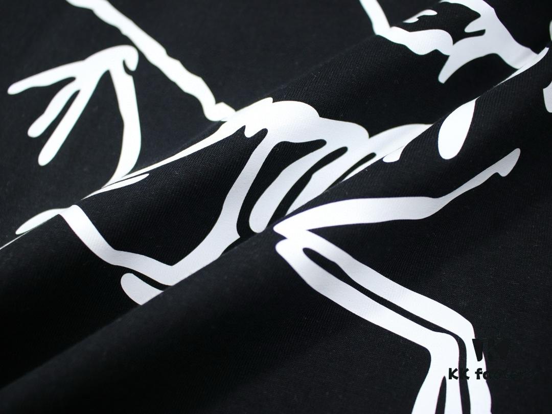 New Arrival ARC'TERYX Arcteryx Short-Sleeve T-Shirt, Double Bird Logo Design on Front, 32-Single High-GSM Washed Cotton Fabric, Anti-Shrink and Non-Deformation with Twin-Needle Stitching, Classic Unisex Style