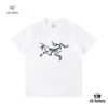 New Arrival ARC'TERYX Arcteryx Short Sleeve T-Shirt, Dual Bird Logo Design on Front, 32-Single High GSM Washed Cotton Fabric, Anti-Shrink and Non-Deformation with Twin Needle Stitching, Classic Unisex Style