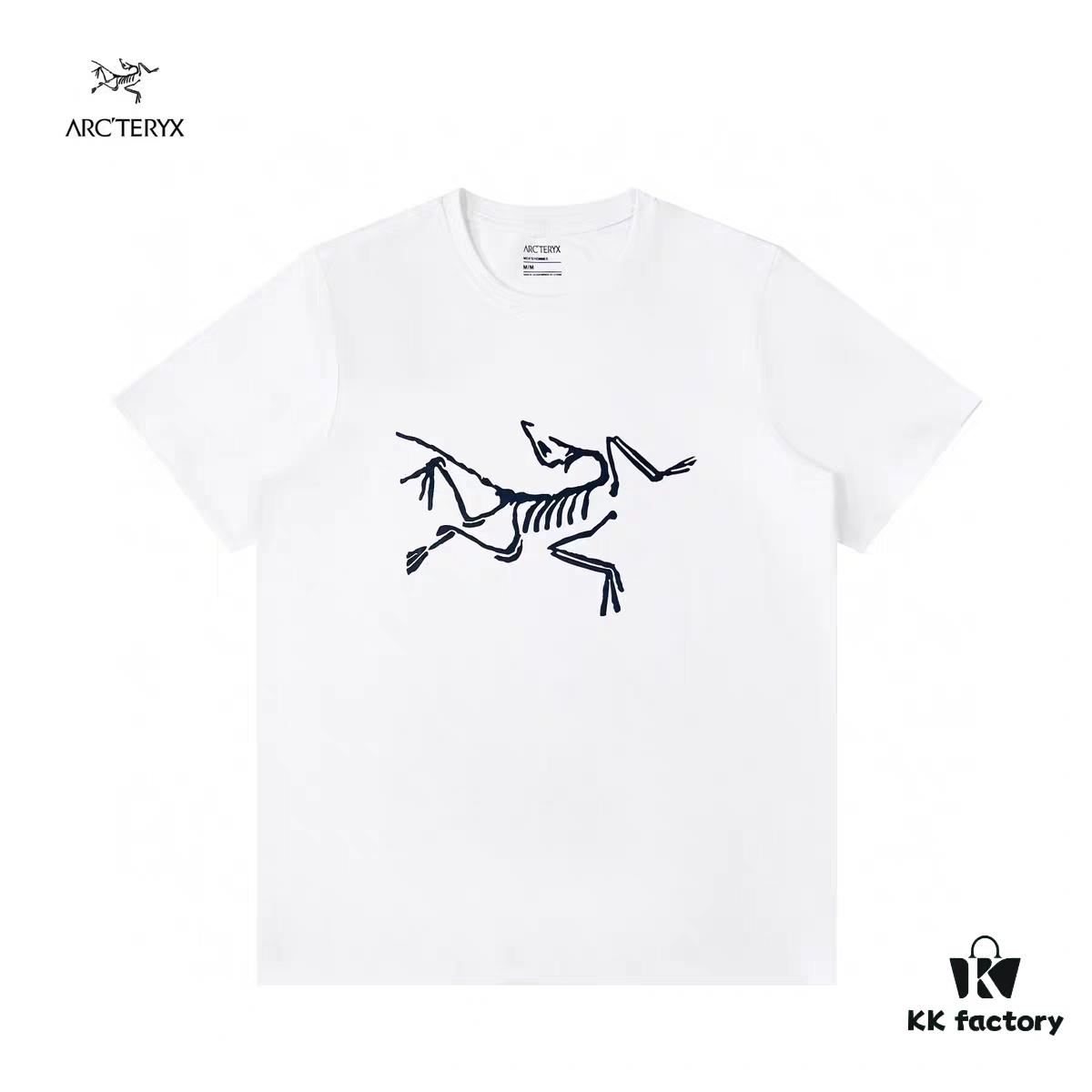 New Arrival ARC'TERYX Arcteryx Short Sleeve T-Shirt, Dual Bird Logo Design on Front, 32-Single High GSM Washed Cotton Fabric, Anti-Shrink and Non-Deformation with Twin Needle Stitching, Classic Unisex Style