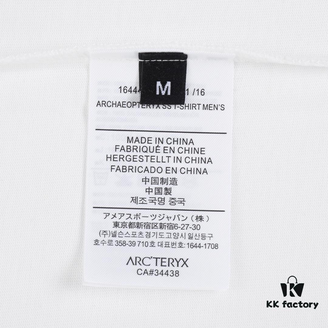 New Arrival ARC'TERYX Arcteryx Short Sleeve T-Shirt, Dual Bird Logo Design on Front, 32-Single High GSM Washed Cotton Fabric, Anti-Shrink and Non-Deformation with Twin Needle Stitching, Classic Unisex Style