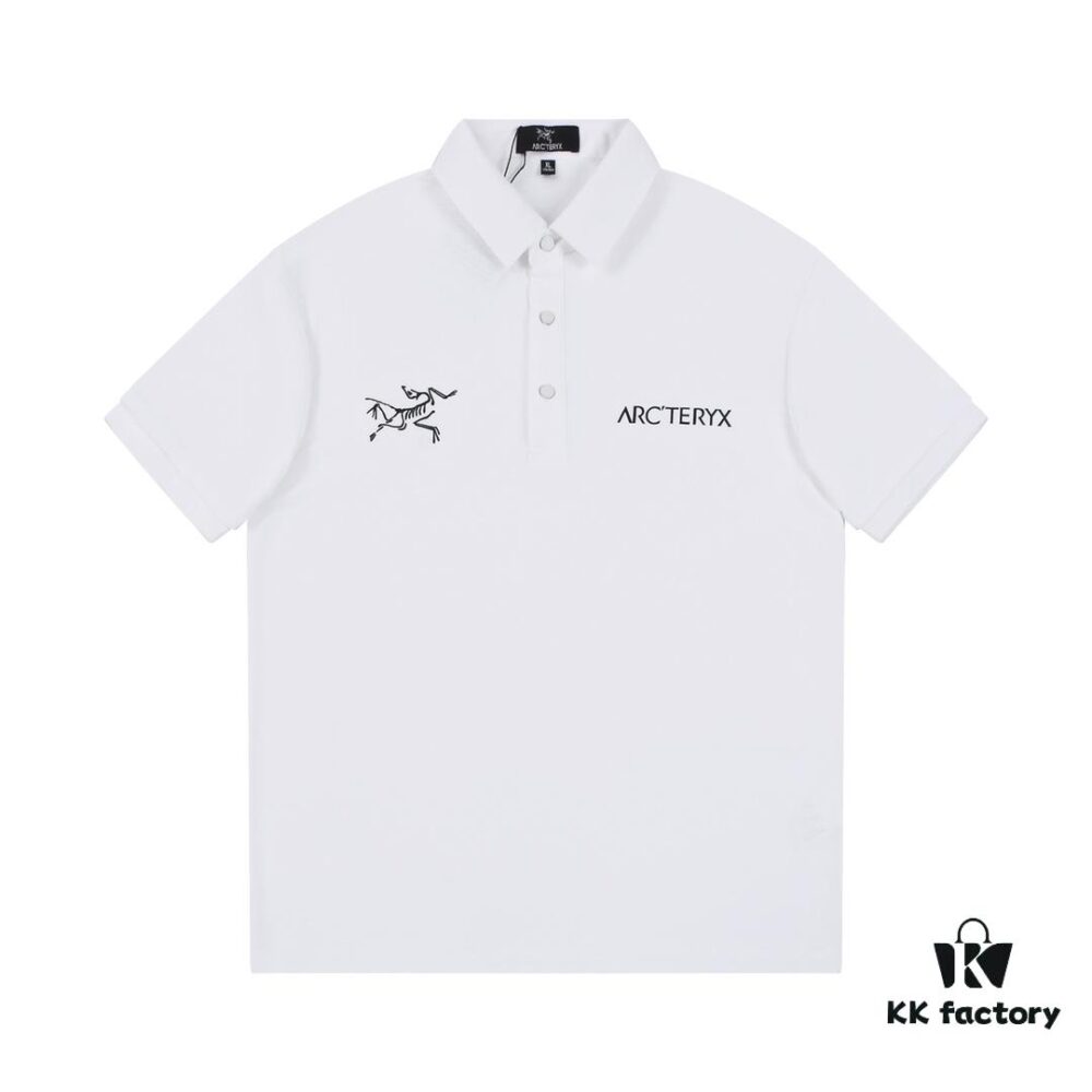 Arcteryx Arc'teryx 2025 Spring/Summer New Arrival Classic Logo Polo Shirt - High Version, Waterproof Windproof Stain-Resistant Fabric, Unisex Styling