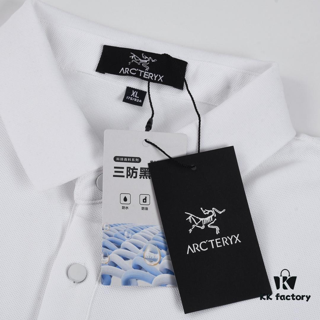 Arcteryx Arc'teryx 2025 Spring/Summer New Arrival Classic Logo Polo Shirt - High Version, Waterproof Windproof Stain-Resistant Fabric, Unisex Styling
