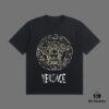 VERSACE 2025 Fall Spring/Summer Collection Medusa Logo Short Sleeve T-Shirt, Premium 270G 32-Count Double-Yarn Cotton Fabric, Distinct from Regular Print, Relaxed Fit Unisex Design