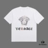 VERSACE 2025 Fall Spring/Summer Collection Medusa Logo Short Sleeve T-Shirt Premium Quality, Distinctive from Regular Print, Made of Custom-Woven 270G 32-Ne Double-Yarn Pure Cotton Fabric, Relaxed Fit Unisex Design