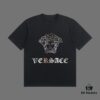 VERSACE 2025 Fall Spring/Summer Collection Medusa Logo Short Sleeve T-Shirt, Premium Quality, Distinctive from Regular Prints, Made of Custom-Woven 270G 32-Count Double-Yarn Pure Cotton Fabric, Relaxed Fit Unisex Design