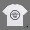 VERSACE 2025 Fall Spring/Summer Collection Medusa Logo Short Sleeve T-Shirt Premium Quality, Distinctive from Regular Prints, Crafted in 270G 32-Count Double-Yarn Pure Cotton Fabric, Relaxed Fit Unisex Design