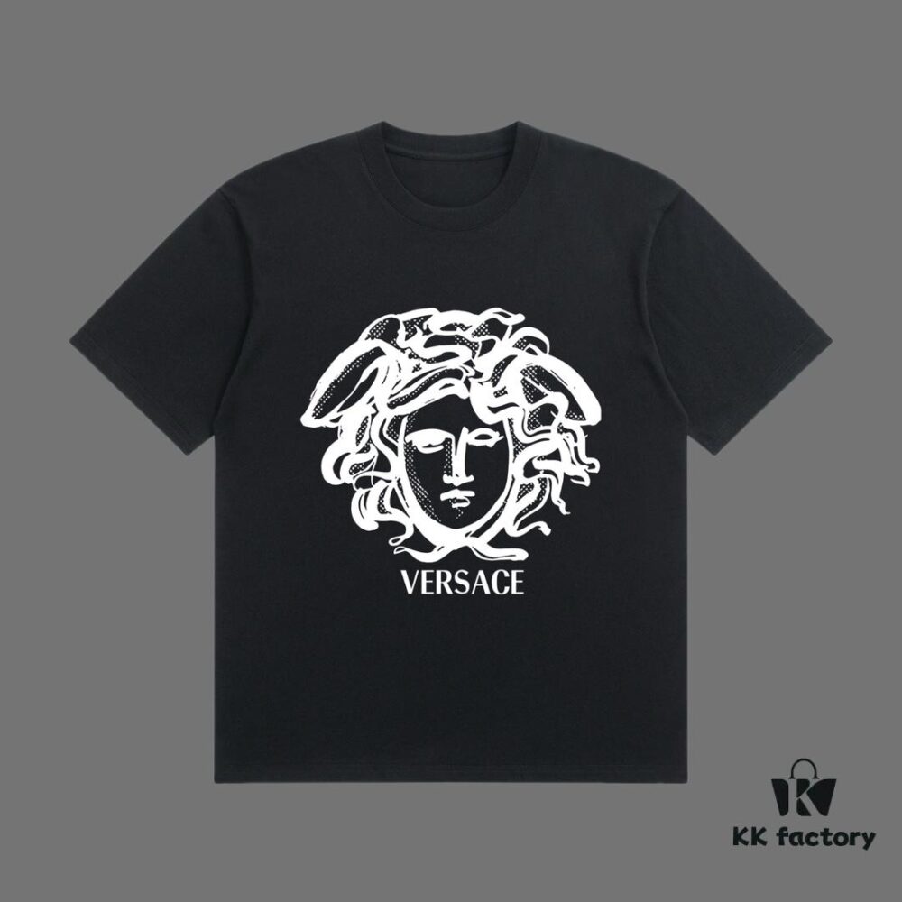VERSACE 2025 Fall Spring/Summer Collection Medusa Logo Short Sleeve T-Shirt Premium Quality