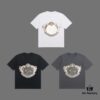 VERSACE 2025 Fall Spring/Summer Collection Medusa Logo Short-Sleeve T-Shirt Premium Quality, Distinctive from Regular Prints, Crafted in 270G 32-Ne 100% Cotton Double-Yarn Fabric, Relaxed Fit Unisex Design