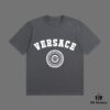 VERSACE 2025 Fall Spring/Summer Collection Medusa Logo Short Sleeve T-Shirt, Premium Quality, Custom-Woven 270G 32-Thread Double-Yarn Pure Cotton Fabric, Relaxed Fit Unisex Design