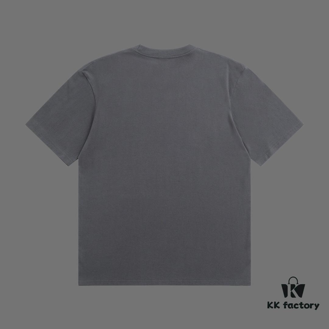 VERSACE 2025 Fall Spring/Summer Collection Medusa Logo Short Sleeve T-Shirt, Premium Quality, Custom-Woven 270G 32-Thread Double-Yarn Pure Cotton Fabric, Relaxed Fit Unisex Design