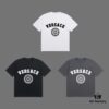 VERSACE 2025 Fall Spring/Summer Collection Medusa Logo Short Sleeve T-Shirt, Premium Quality, Custom-Woven 270G 32-Thread Double-Yarn Pure Cotton Fabric, Relaxed Fit Unisex Design