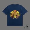 VERSACE 2025 Fall Spring/Summer Collection Medusa Logo Short Sleeve T-Shirt Premium Quality, Distinct from Regular Prints, Woven 270G 32-Count Double-Yarn Pure Cotton Fabric, Loose Fit Unisex Design