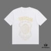 VERSACE 2025 Fall Spring/Summer Collection Medusa Logo Short Sleeve T-Shirt Premium Quality Distinct from Regular Print, Custom Woven 270G 32-Count Double-Yarn Pure Cotton Fabric, Relaxed Fit Unisex Design