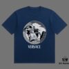 VERSACE 2025 Fall Spring/Summer Collection Color-Blocked Medusa Short-Sleeve T-Shirt, Premium Quality, Distinct from Regular Prints, Crafted from Custom-Woven 270G 32-Thread Double-Yarn Pure Cotton Fabric, Relaxed Fit Unisex Design