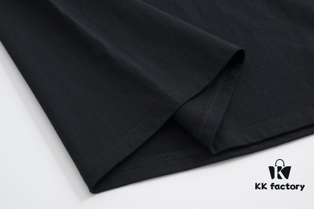 VERSACE 2025 Fall Spring/Summer Collection Color-Blocked Medusa Short-Sleeve T-Shirt, Premium Quality, Custom-Woven 270G 32-Count Double-Yarn Pure Cotton Fabric, Distinct from Regular Printed Tees, Relaxed Unisex Fit