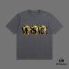 VERSACE 2025 Fall Spring/Summer Collection Logo Ring Short Sleeve T-Shirt, Premium 270G 32-Count Double-Yarn Pure Cotton Fabric, Distinct from Regular Print, Relaxed Fit Unisex Design