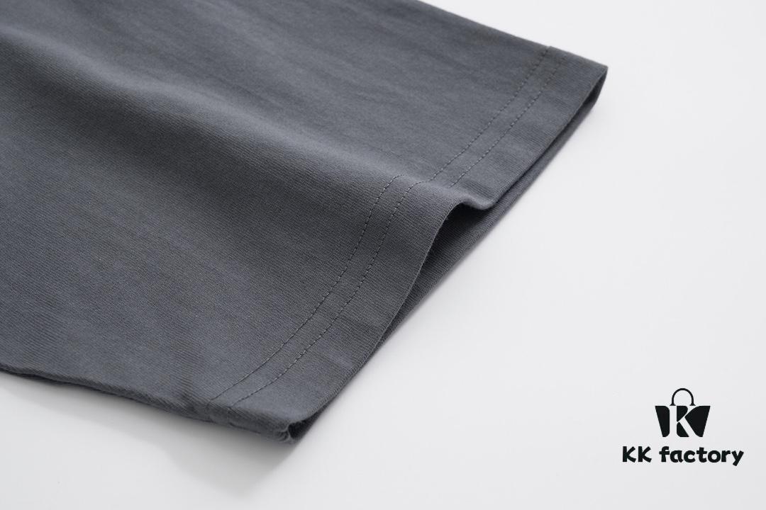 VERSACE 2025 Fall Spring/Summer Collection Logo Ring Short Sleeve T-Shirt, Premium 270G 32-Count Double-Yarn Pure Cotton Fabric, Distinct from Regular Print, Relaxed Fit Unisex Design