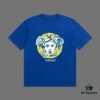 High-End Quality VERSACE 2025 Fall Spring/Summer Collection Colorful Medusa Head Short-Sleeve T-Shirt, Premium 270G 32-Count Double-Yarn Pure Cotton Fabric, Distinct from Regular Prints, Relaxed Unisex Fit