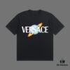 VERSACE 2025 Fall Spring-Summer Collection Cosmic Planet Short Sleeve T-Shirt Premium Quality, Special 270G 32-Count Double-Yarn Pure Cotton Fabric, Distinct from Regular Prints, Relaxed Fit Unisex Design