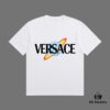 VERSACE 2025 Fall Spring-Summer Collection Cosmic Planet Short Sleeve T-Shirt, Premium 270G 32'S Double-Yarn Pure Cotton Fabric, Distinct from Regular Prints, Relaxed Unisex Fit