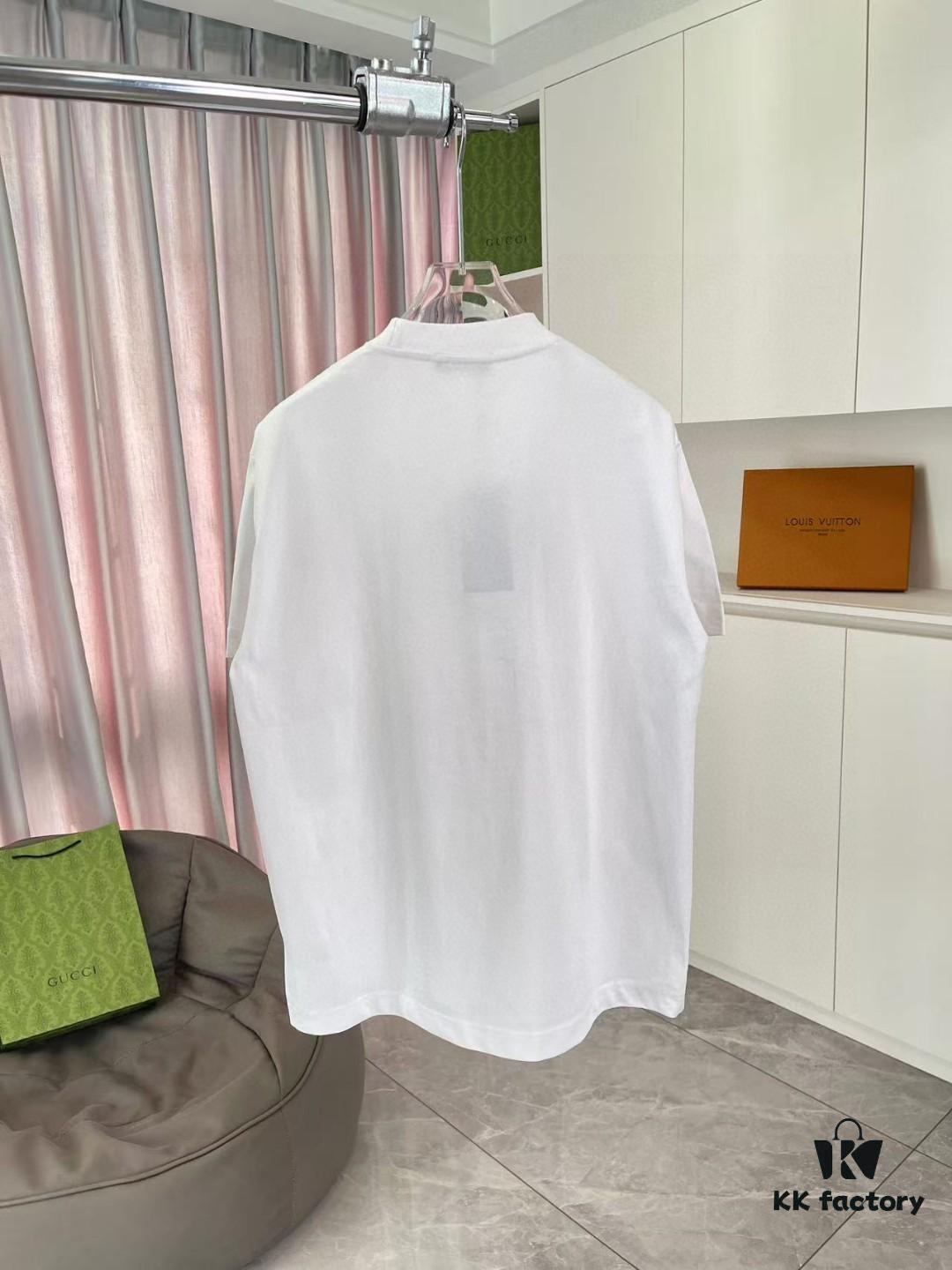 Celine 2025 Summer New Arrival Personalized Letter Logo Print Custom Fabric 300g Short Sleeve T-Shirt Unisex