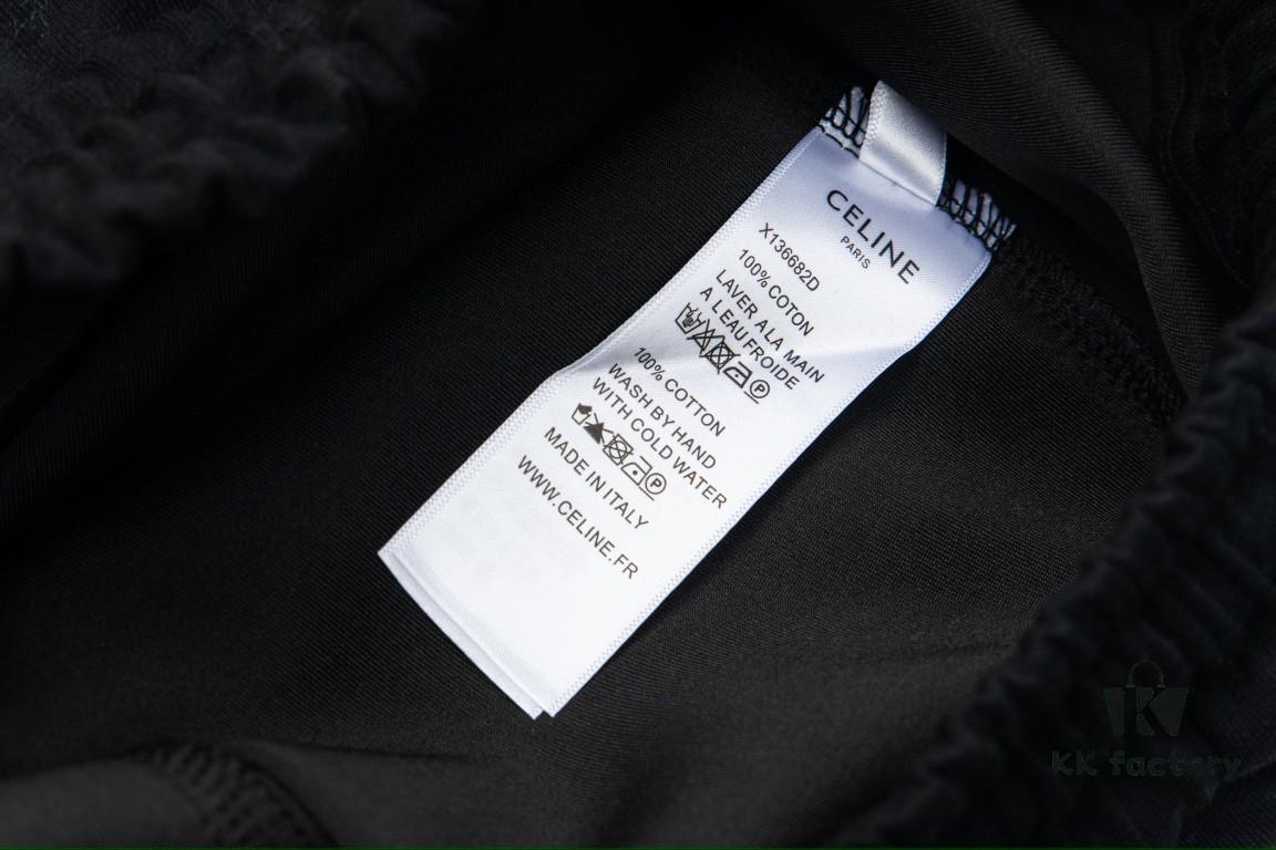 Celine New Embroidered Letter Woven Straight Sweatpants Casual Unisex Long Pants