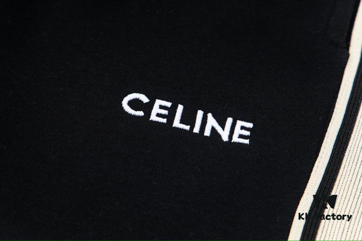 Celine New Embroidered Letter Woven Straight Sweatpants Casual Unisex Long Pants