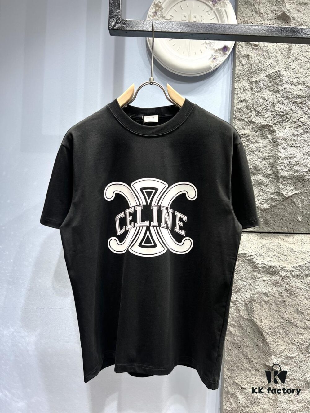Celine Print Logo Short Sleeve T-Shirt