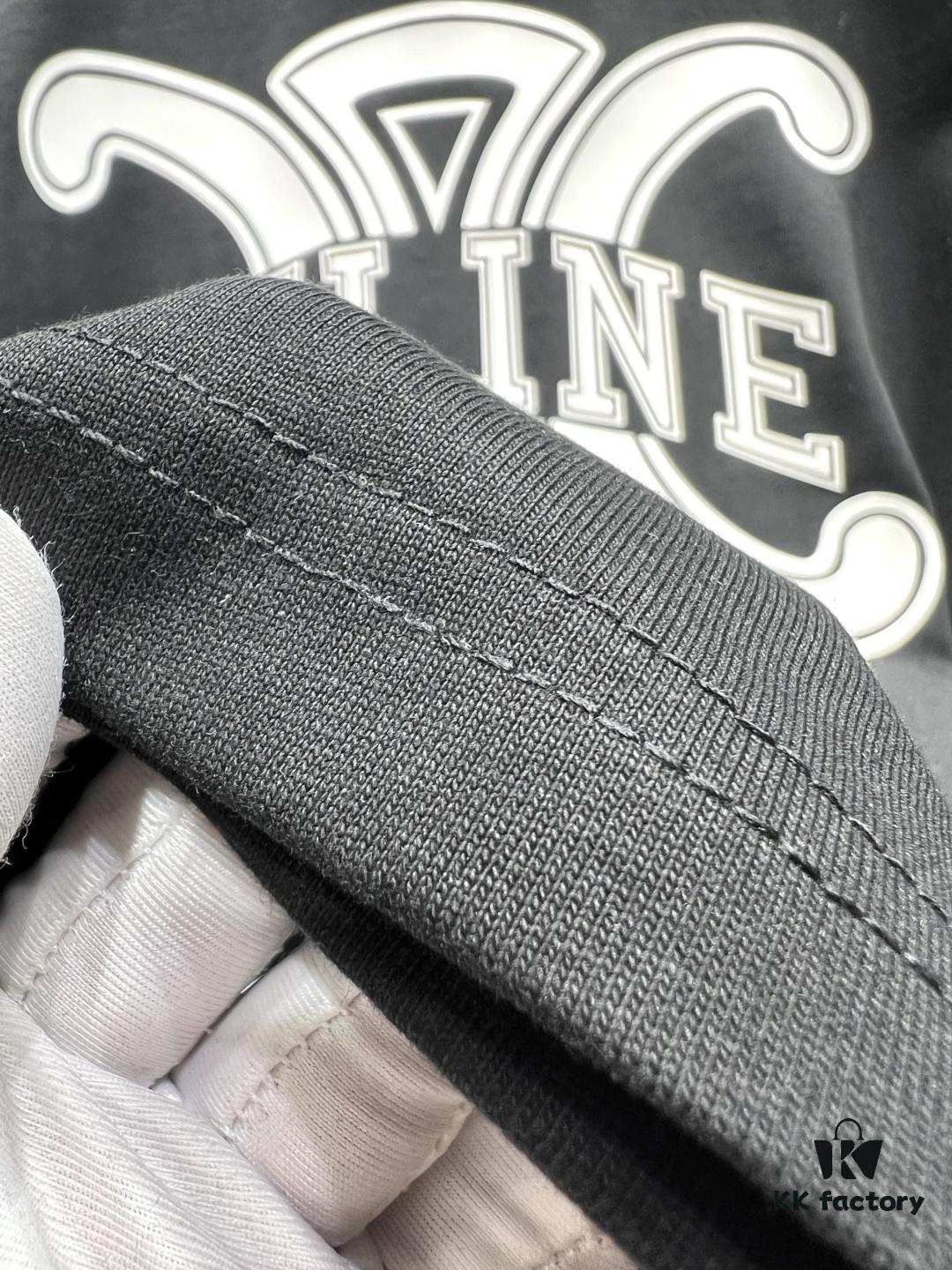 Celine Print Logo Short Sleeve T-Shirt