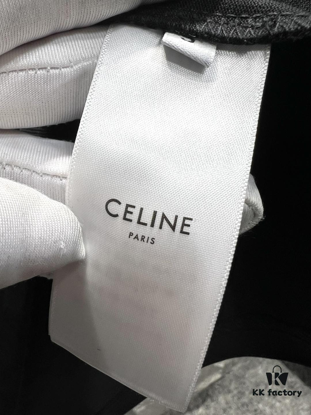 Celine Print Logo Short Sleeve T-Shirt