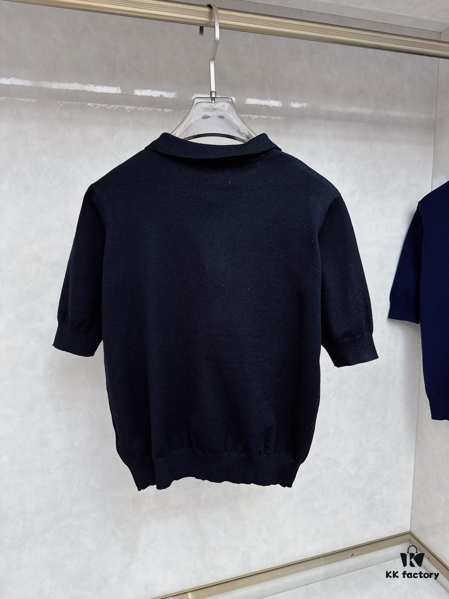 CELINE Arc de Triomphe Embroidered Polo Shirt