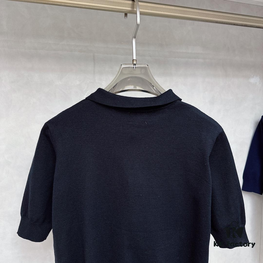 CELINE Arc de Triomphe Embroidered Polo Shirt