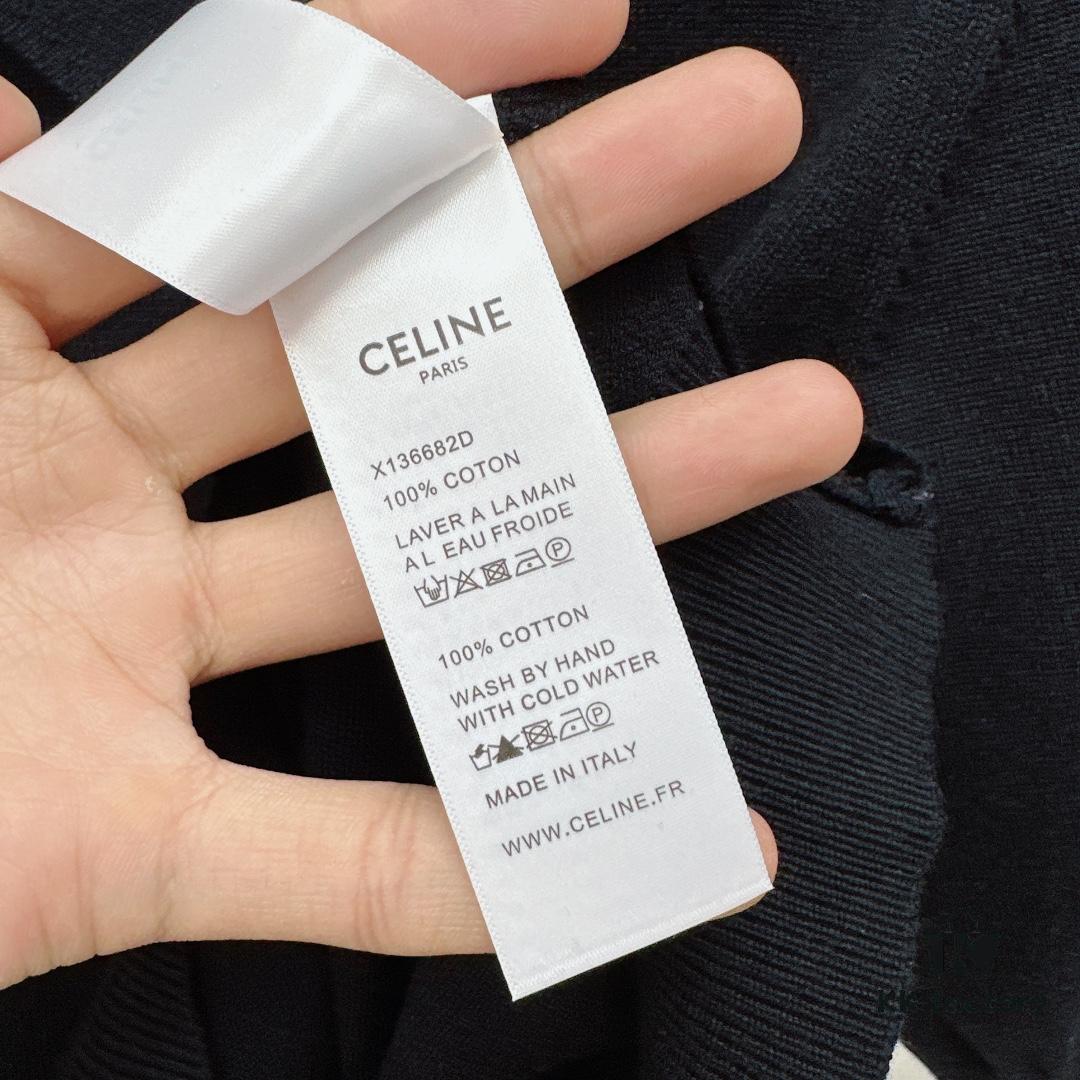 CELINE Arc de Triomphe Embroidered Polo Shirt