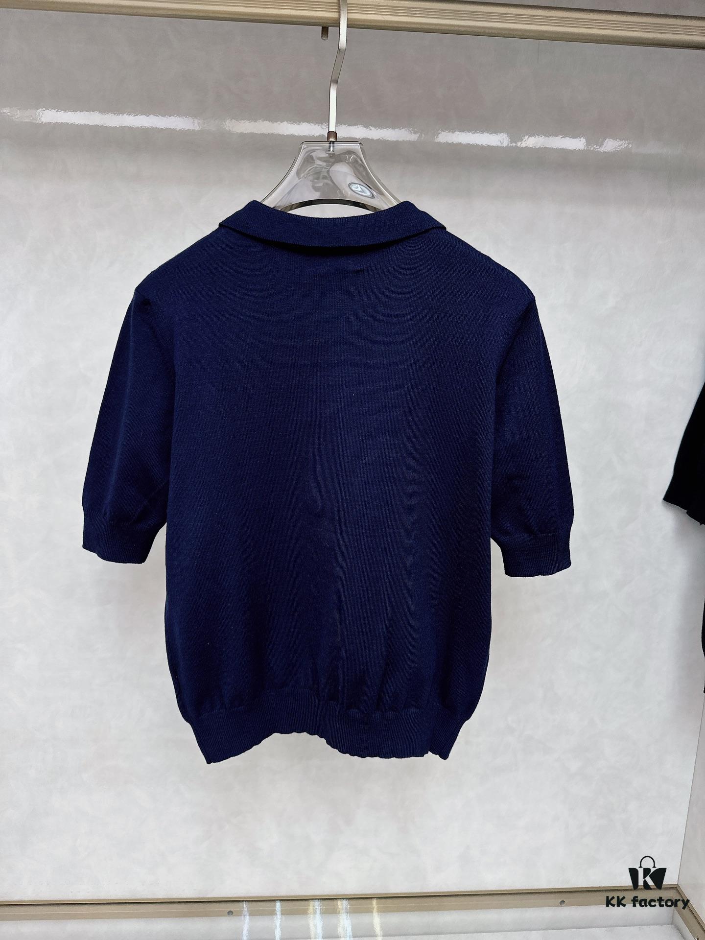 CELINE Arc de Triomphe Embroidered Polo Shirt