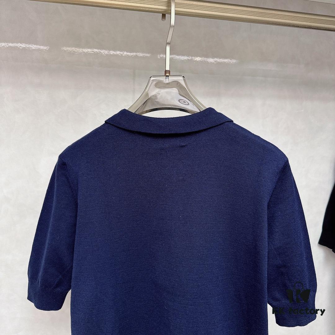 CELINE Arc de Triomphe Embroidered Polo Shirt