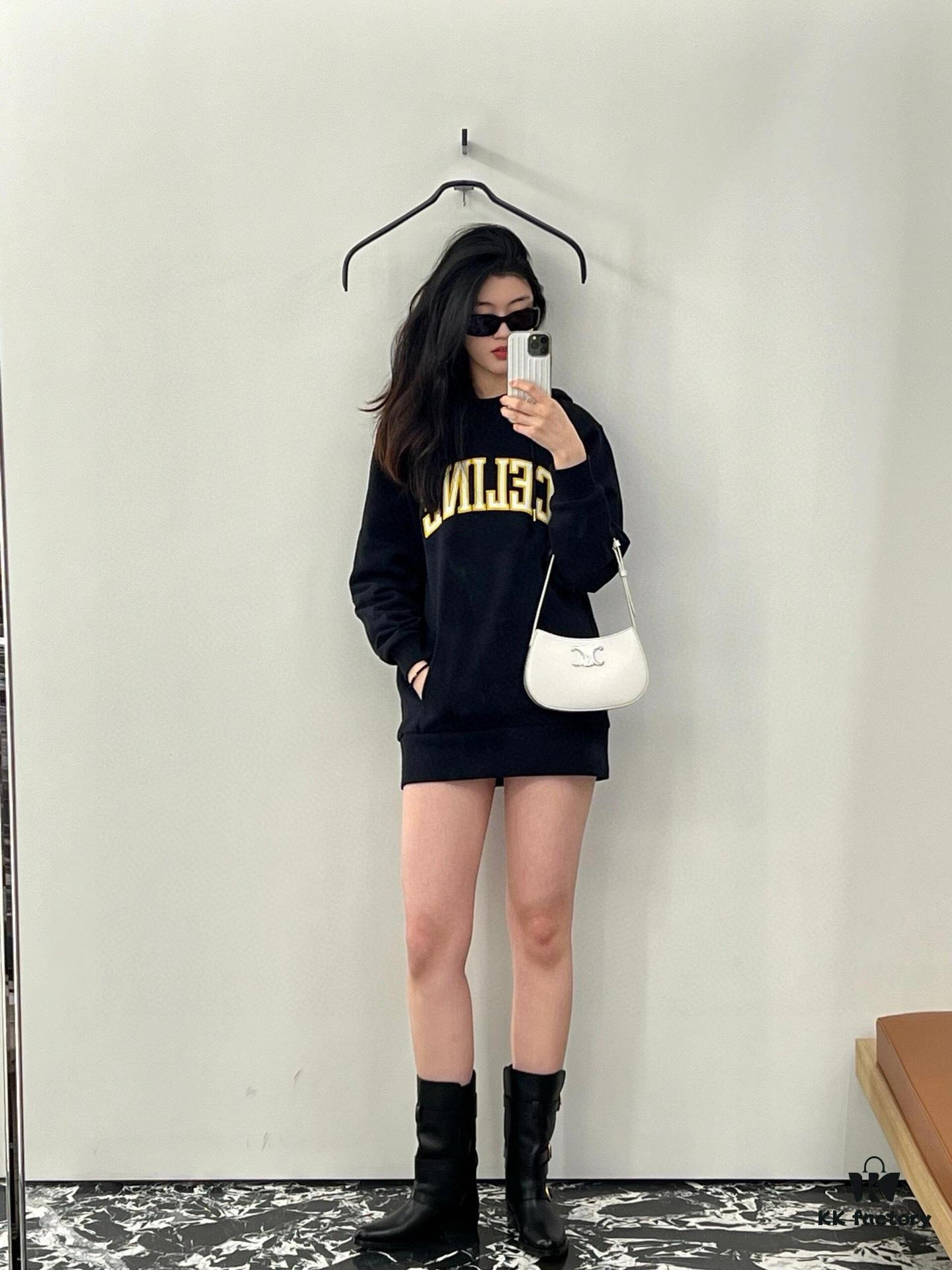 Celine Cracked Print Hoodie