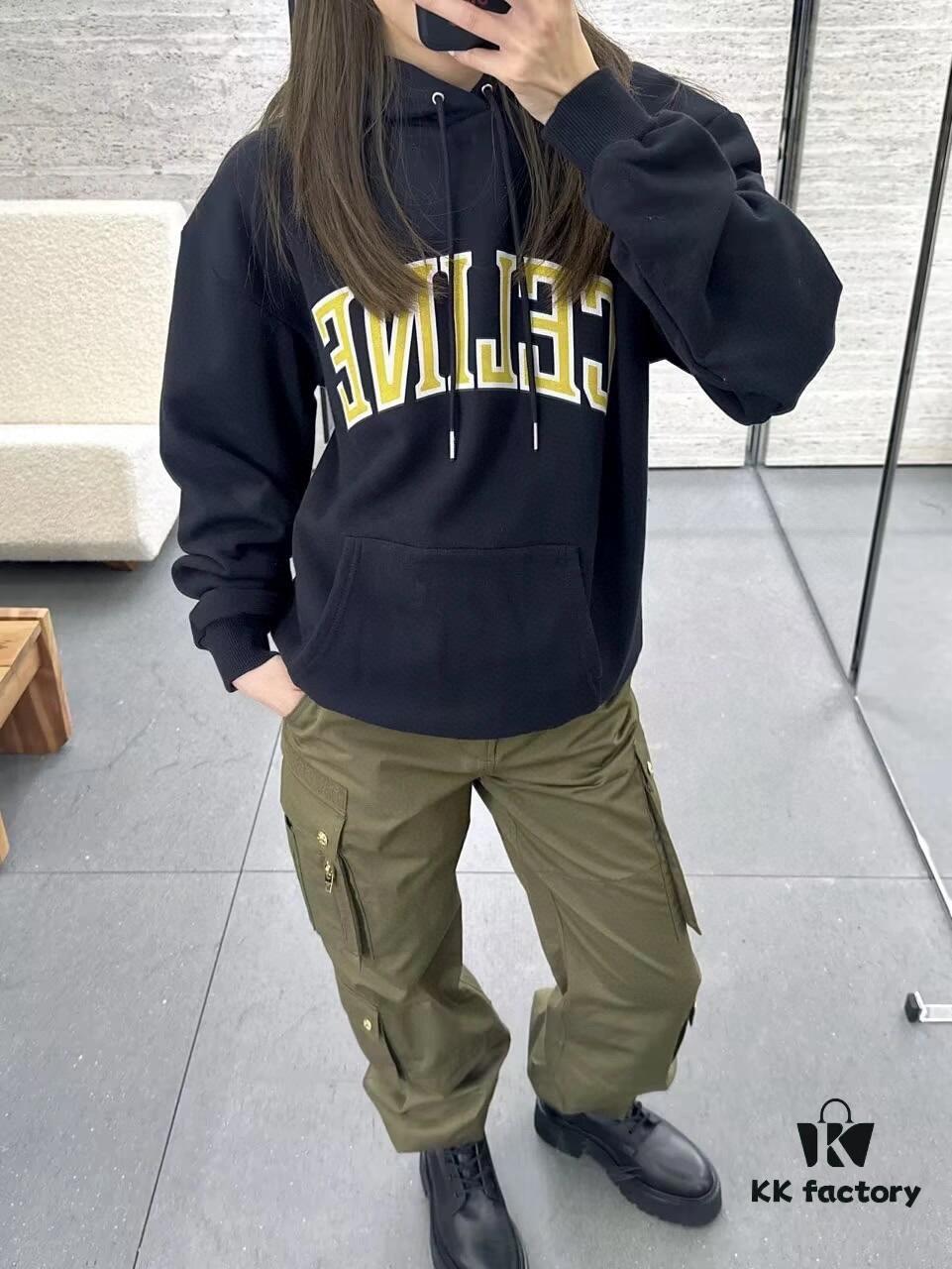 Celine Cracked Print Hoodie