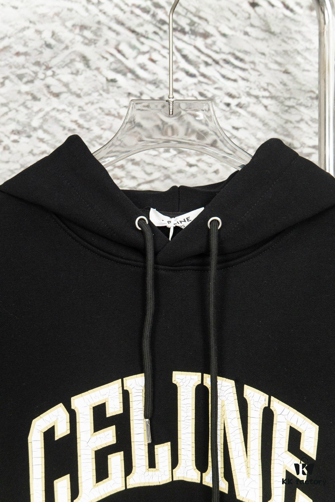 Celine Cracked Print Hoodie