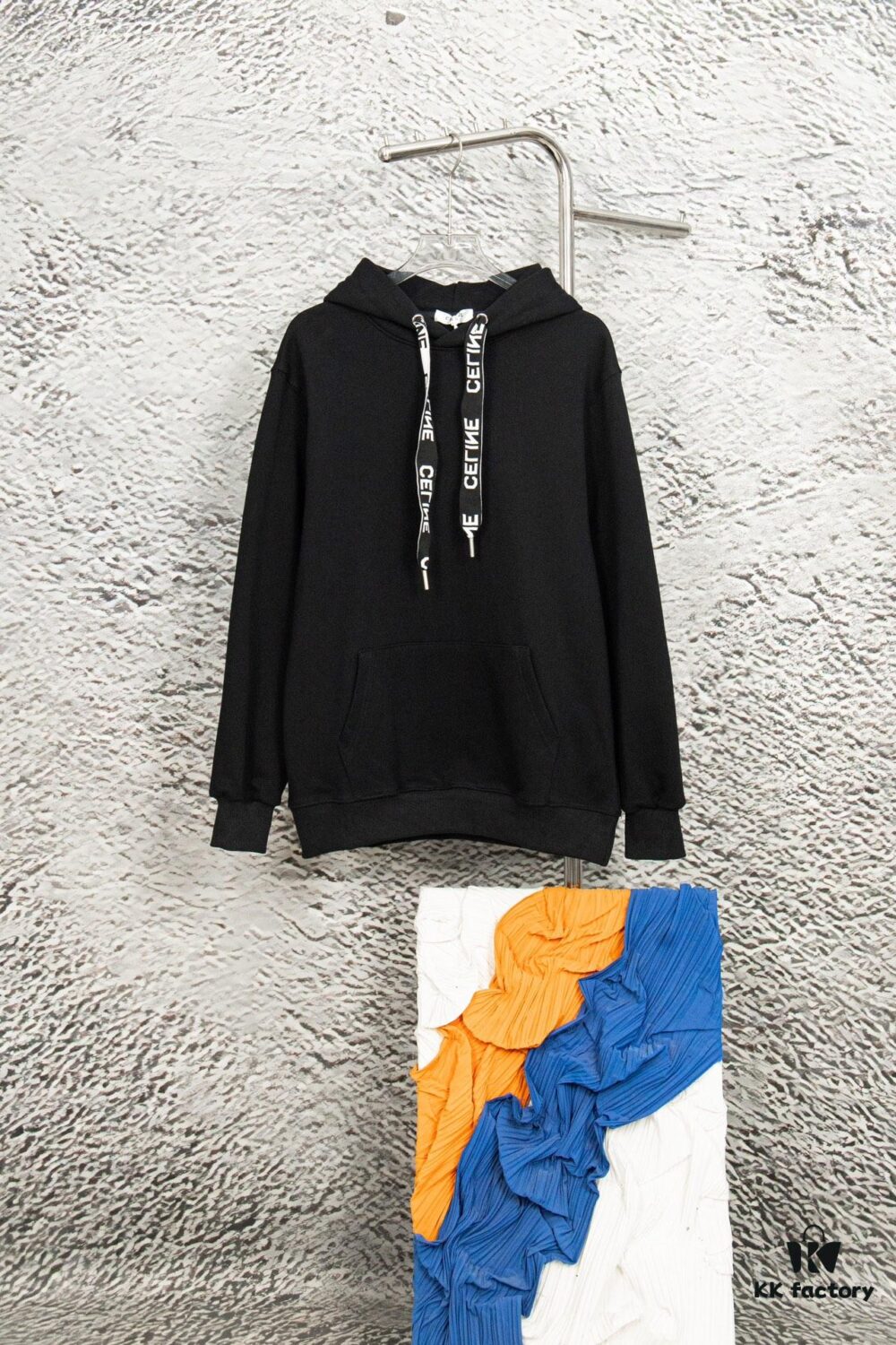 CELINE Letter Tape Drawstring Hoodie