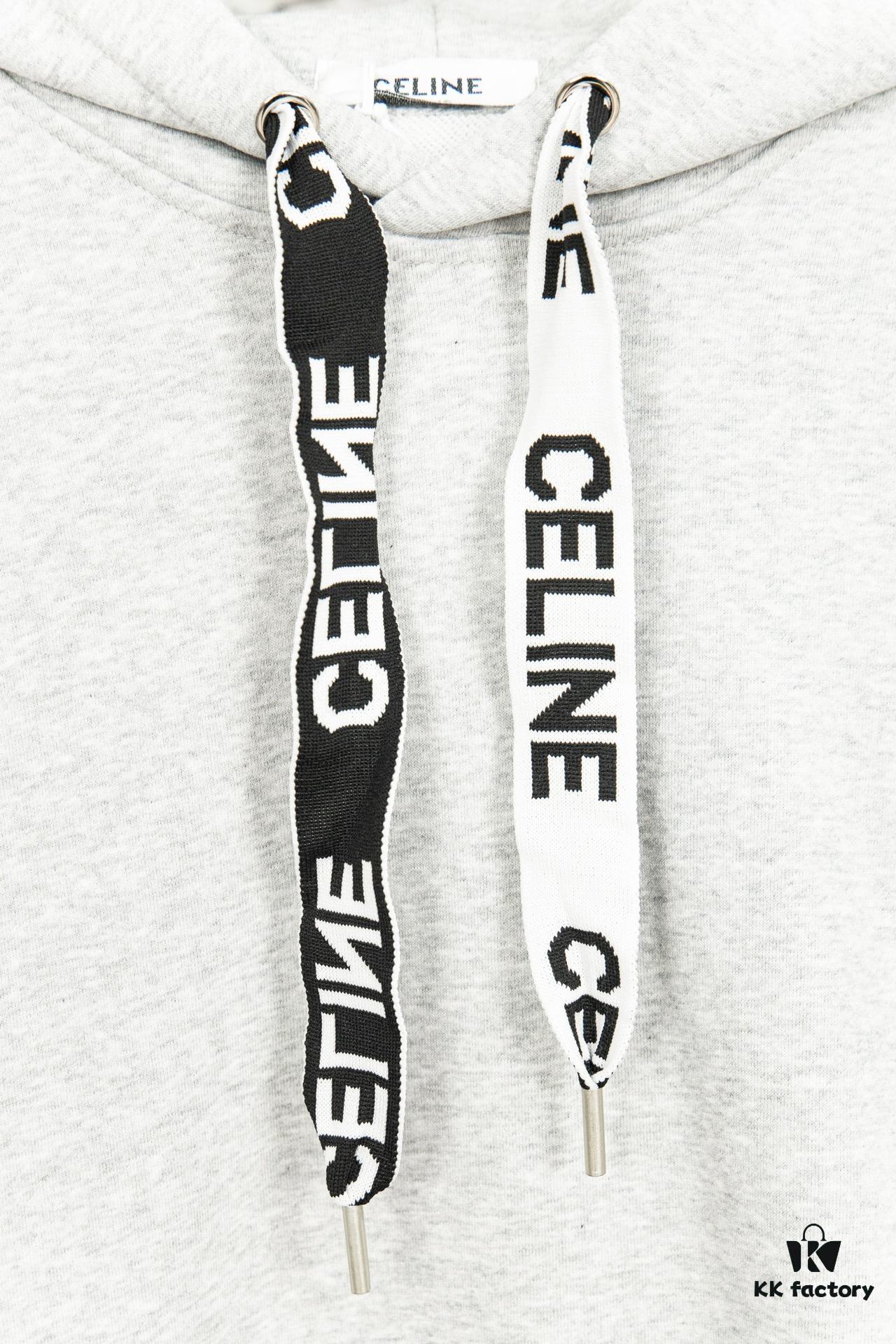 CELINE Letter Tape Drawstring Hoodie