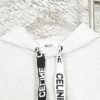 CELINE Letter Tape Drawstring Hoodie
