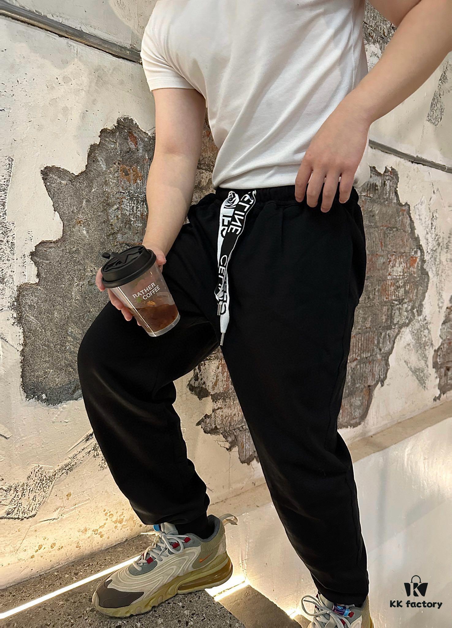 CELINE Klein Blue Letter Logo Sporty Casual Pants