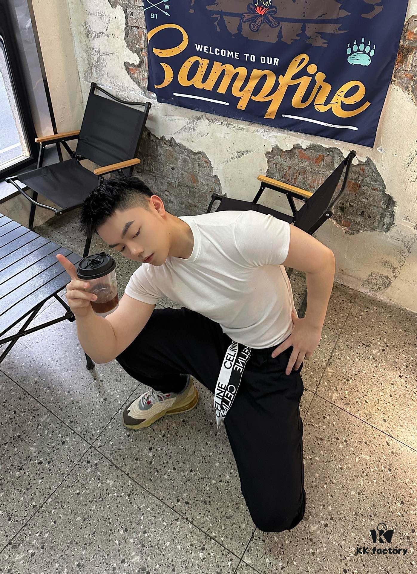 CELINE Klein Blue Letter Logo Sporty Casual Pants