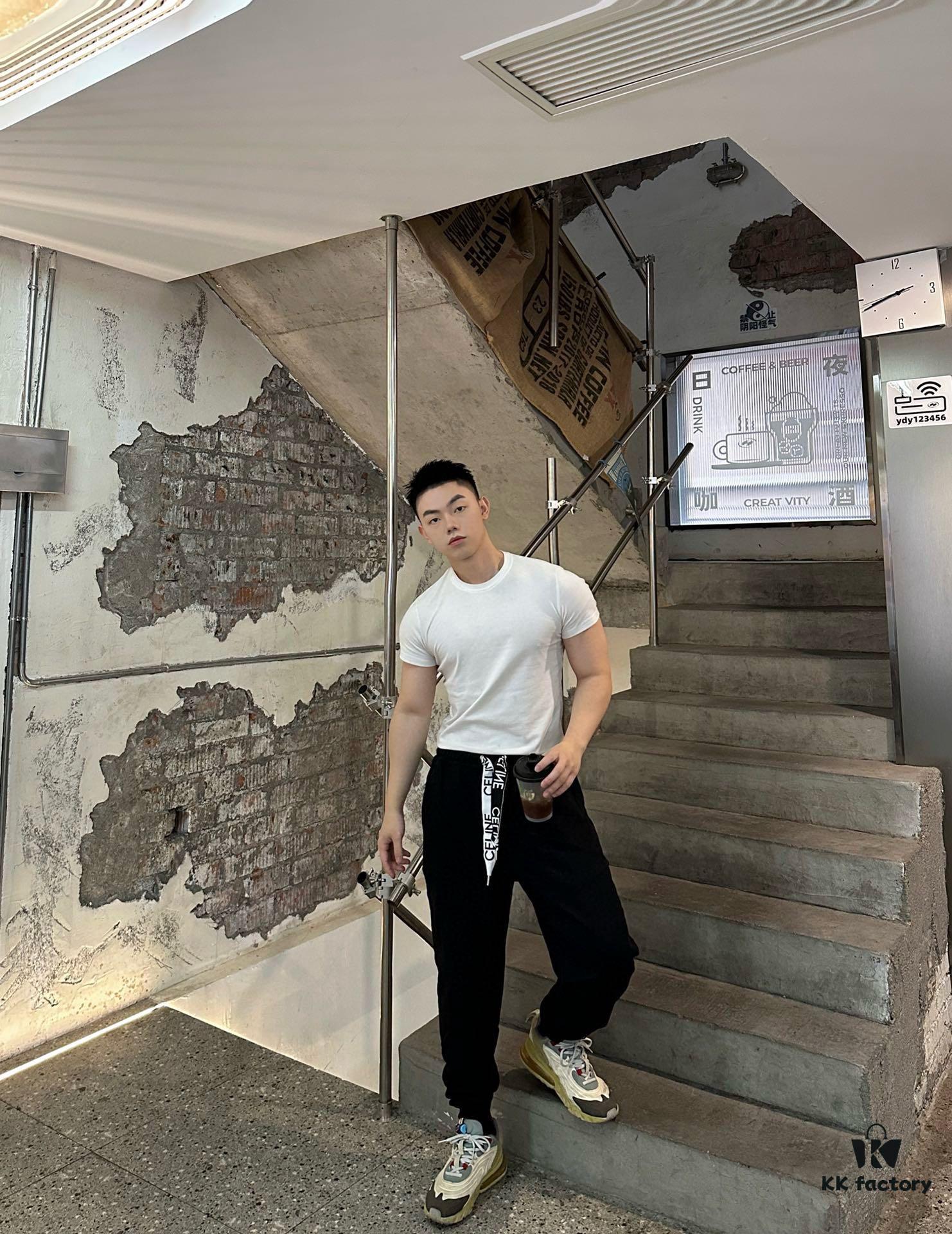 CELINE Klein Blue Letter Logo Sporty Casual Pants