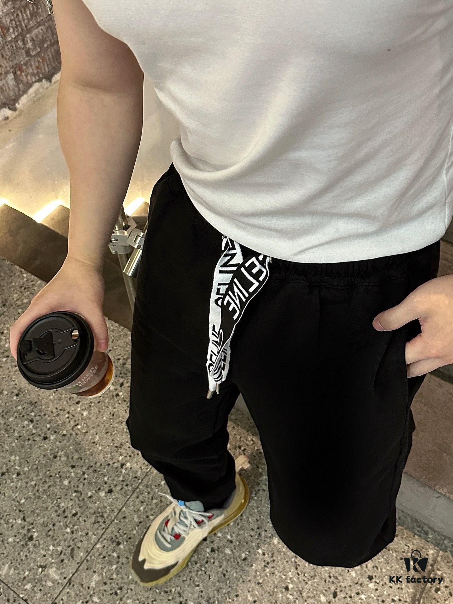 CELINE Klein Blue Letter Logo Sporty Casual Pants